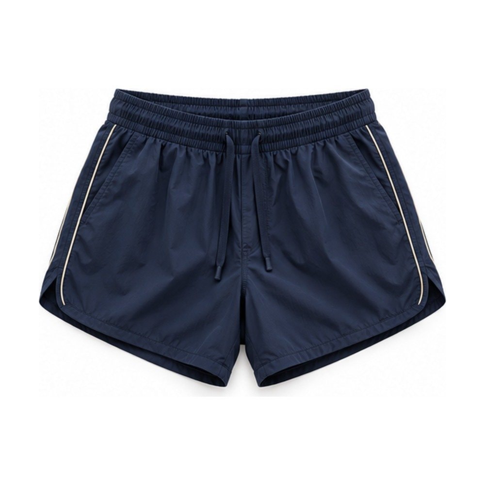 Piped Track Shorts